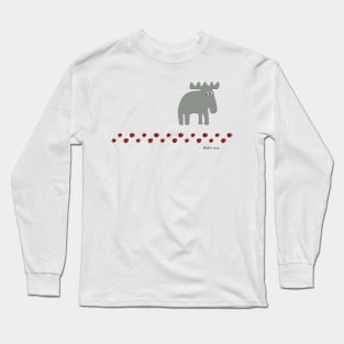 Wildlife tracks - a shy moose Long Sleeve T-Shirt